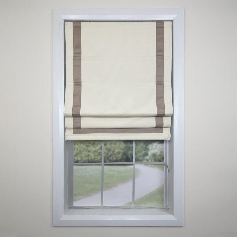 Versailles Valentina Cordless Roman Blackout Shades For Windows Insides/Outside Mount Taupe, 2 of 6