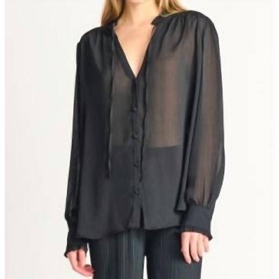 Women's Ruffle Tie Blouse - Dex