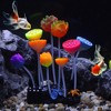 Unique Bargains Soft Silicone Glowing Aquarium Lotus Flower Multicolor - 2 of 4