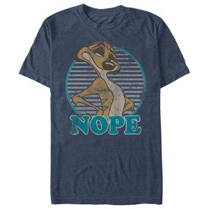 Men's Lion King Retro Nope Timon T-Shirt - 1 of 3