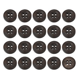 Unique Bargains Wooded Sewing DIY Craft Clothing Sewing Round Buttons 50 Pcs - 1 of 4