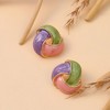 SOHI Women's Pistachio Green:Lavender The Overlap Stud Earrings - 2 of 4