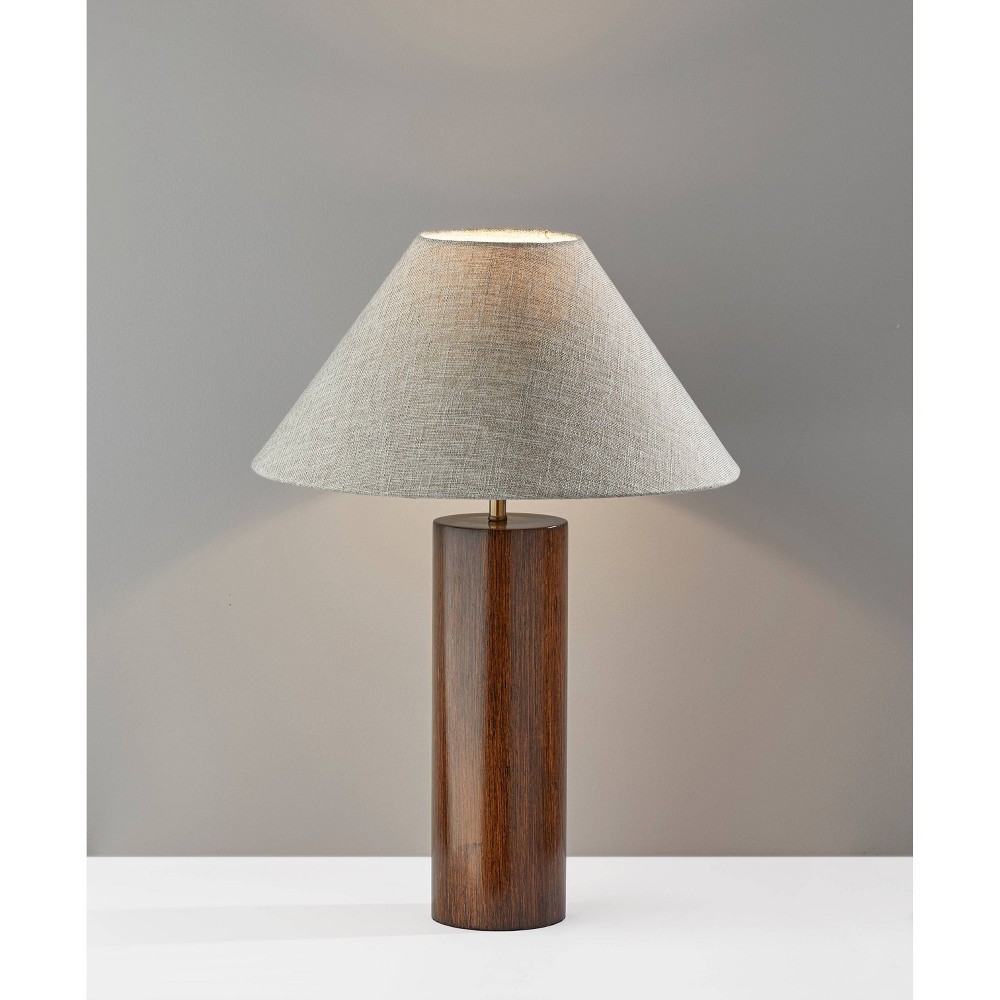 Photos - Floodlight / Street Light Adesso Martin Table Lamp Walnut  