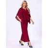 INSPIRE CHIC Women's Chiffon Sleeve Top Wide Legs Pants 2 Pieces Sets - 2 of 4
