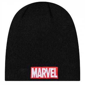 Adult Marvel Brand Red Text Logo Knit New Era Beanie - 1 of 1