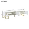 TV Console With Metal Legs And Gold Handles For 80" TV, TV Console With Cabinets And Adjustable Shelves,TV Cabinet For Living Room-Cuddlewood - 4 of 4