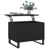 vidaXL Coffee Table Black Engineered wood, metal Medium - 3 of 4