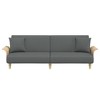 vidaXL Sofa Bed Dark Gray Fabric (100% polyester), plywood Standard - 3 of 4