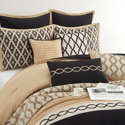 Nanshing 10pc Queen Caval Comforter Bedding Set Gold — фото 3