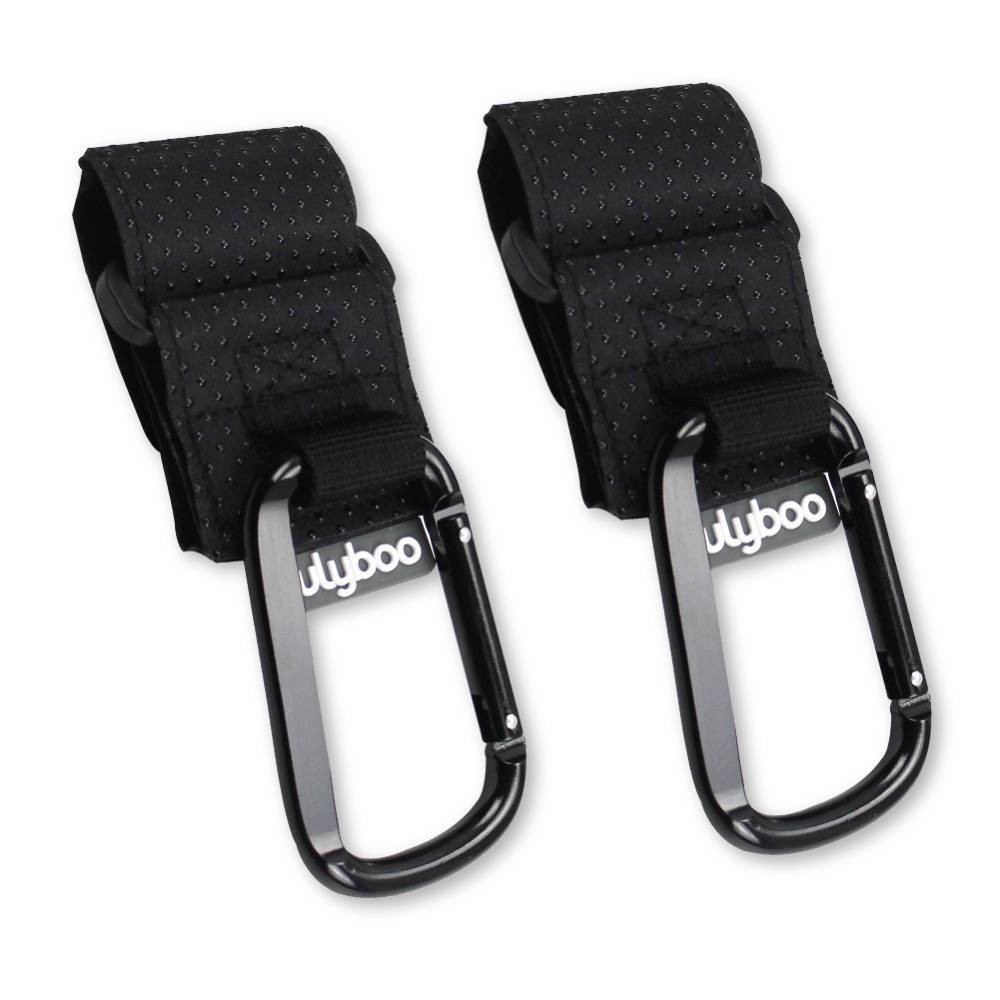 Photos - Pushchair Accessories Lulyboo Stroller Hook Clips Set - Black 