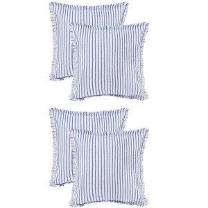 REGALWOVEN 4 Pcs Striped Boho Throw Pillow Cover with Tassels Fringe for Home Decoration - 1 of 4