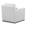 HomeRoots 30" Off White Fabric Swivel Club Chair And Toss Pillow - 4 of 4