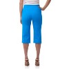 Rekucci Women's Ease into Comfort Capri Pants with Slimming Seams - Caribbean Blue, 8 - 3 of 4