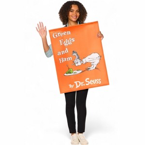 Dr. Seuss Green Eggs and Ham Book Cover Adult Costume - 1 of 2