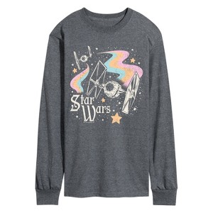Men's - Star Wars - TIE Fighters Celestial Ships Long Sleeve Graphic T-Shirt - 1 of 3