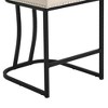 Arceso Bar Stools Set of 3, 24" Modern Counter Height Stools with 5.5" Thick Cushion and Nailhead, Upholstered Leather Barstools , Apricot Grey - 4 of 4
