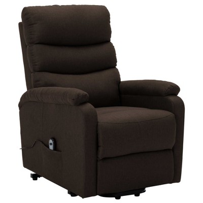 vidaXL Stand Up Chair Dark Brown 100% Polyester, Wood, Metal Standard