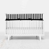 Bacati - Dots Stripes Black/White 6 pc Crib Bedding Set with Long Rail Guard Cover - 3 of 4