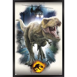 Trends International Jurassic World: Dominion - T. Rex Focal Framed Wall Poster Prints - 1 of 4