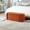 Modern Fabric Upholstered Storage Ottoman Bench with Safe Hinge,Lounge End of Bed Storage Bench,Storage Entry Bench,Storage Hassock-Cuddlewood - 2 of 4