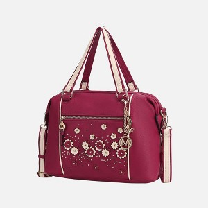MKF Collection Francis Tote Women's handbag 3-D flowers with Keychain by Mia K - 1 of 4