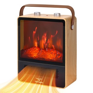 TEMPWARE Electric Fireplace Heater 1500W, Portable Fireplace with Realistic 3D Flame Effect,  Quiet and Safe for Indoor Use Office Bedroom - 1 of 4