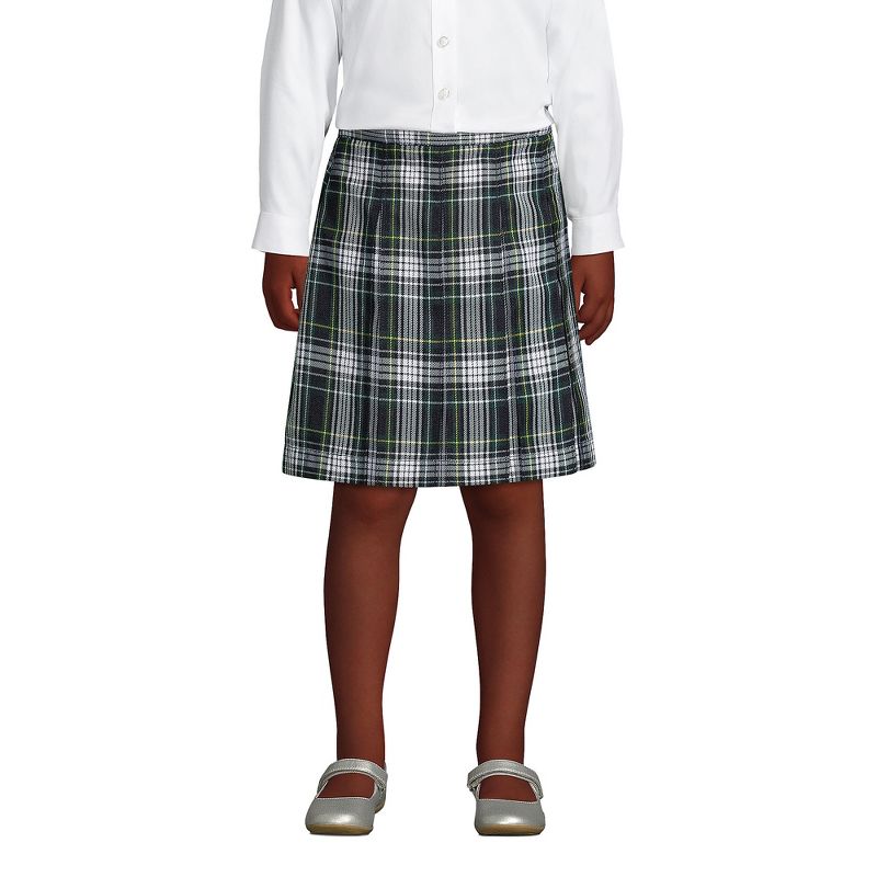 Lands' End School Uniform Kids Plaid Box Pleat Skirt Top of the Knee, 3 of 4