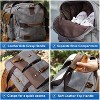 Genuine Leather & Canvas Weekender Duffel Bag with Shoes Compartment, Travel Overnight Carry-On for Men & Women - 3 of 4
