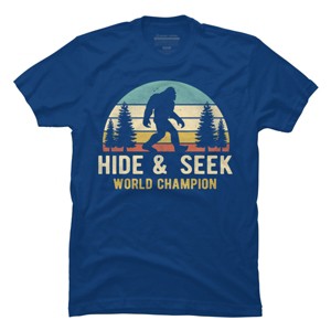 Men's Design By Humans Bigfoot - Hide And Seek World Champion By clickbong T-Shirt - 1 of 2