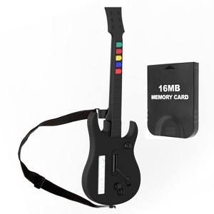 NBCP Wireless Guitar & 16M Wii Memory Card for Guitar Hero, Clone Hero, and Rock Band Bundle - 1 of 4