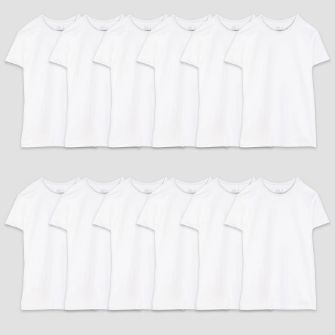 Fruit The Men's 12pk Crew Neck Short Sleeve T-shirt - White :