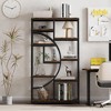 Bookshelf, Open Bookshelf, Home Retro Bookshelf, Tall Storage Rack with 9 Tiers, Display Shelf, Storage Rack, for Office, Living Room, Bedroom, Brown - 4 of 4