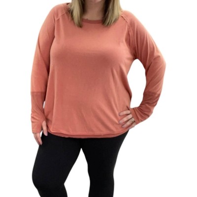 Women's Washed Thumb Hole Top - White Birch