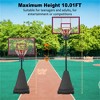 YONWAY Portable Basketball Hoop, Adjustable Height 8.04 ft to 10.01 ft, 44 inch Backboard with Rebound System and Wheels for  Professional Match - 3 of 4