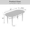 PexFix 67" x 33.5" Solid Wood Oval Dining Table Modern Kitchen Table Farmhouse Black Steel Legs for Living Room Kitchen Home Office Natural - 4 of 4