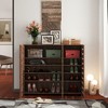 ACEPANO 38.66 in. H 5-Tier Wooden Shoe Cabinet with Adjustable Shelves & Louvered Doors for Entryway, Bedroom & Living Room-Walnut - 3 of 4