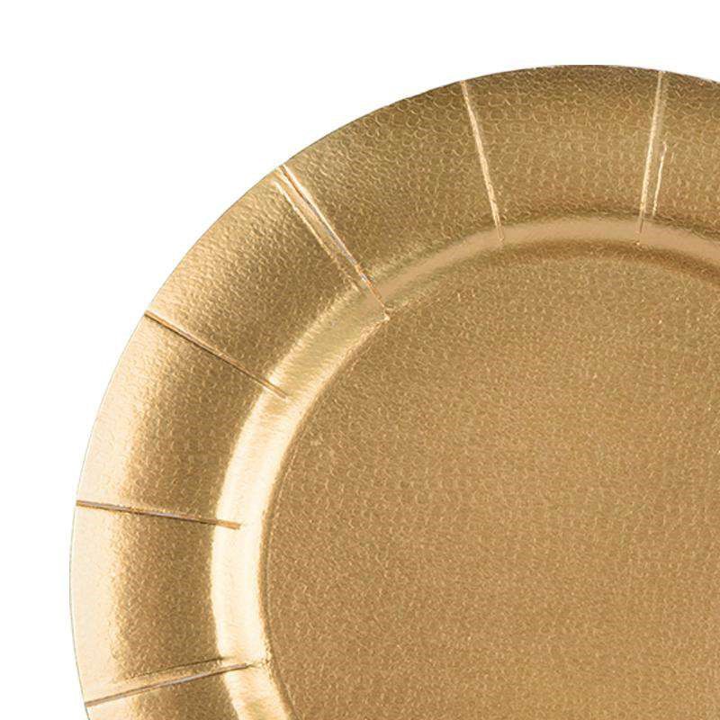 Smarty Had A Party 13" Gold Round Disposable Paper Charger Plates (120 Plates), 2 of 5