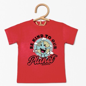 The Juniper Shop SmileyWorld Be Kind To Our Planet Retro Toddler Short Sleeve Tee - 1 of 4