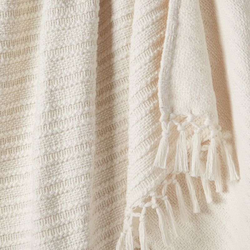 Solid Throw Blanket Ivory - Threshold&#8482;, 4 of 6