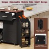 Sapphtopaz Farmhouse Kitchen Island with Drop Leaf&Removable Side Racks,Rolling Kitchen Table with Drawers&Towel Rack Kitchen Cart for Kitchen - 2 of 4