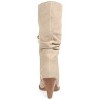 Journee Signature Womens Genuine Leather Syrinn Almond Toe Inside Zip Mid Calf Boots - 3 of 4