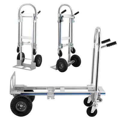 Convertible Hand Truck Dolly Platform Cart, Heavy Duty Industrial Collapsible Cart