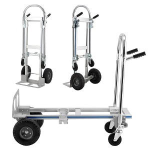 Convertible Hand Truck Dolly Platform Cart, Heavy Duty Industrial Collapsible Cart - 1 of 4