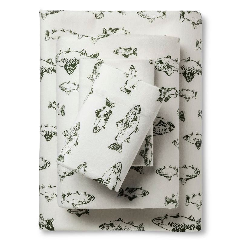 Patterned Flannel Sheet Set - Eddie Bauer, 1 of 18