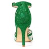 Allegra K Women's Glitter Mesh Stiletto Heel Ankle Buckle Strap Sandals - 3 of 4