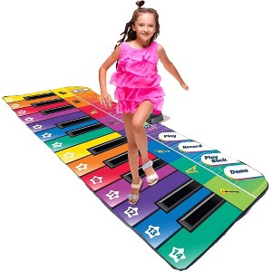 Colorful 6 ft. Floor Piano Mat for Toddlers - Giant Piano Playmat, 24 Keys, 8 Musical Instruments - Best Musical Toy Gift for Boys & Girls - Play22 - 1 of 4
