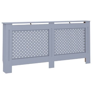 vidaXL Radiator Cover Anthracite 67.7"x7.5"x32.1" MDF - 1 of 4