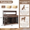 Kumasinova 38"/55.1" Dog Crate with 2/3 Storage Drawers(&Shelf),Dog Kennel Indoor Side Table with Sliding Door/2-Door for Medium Dogs/Large Dogs - 2 of 4