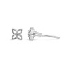 Haus of Brilliance 925 Sterling Silver Diamond Accent 4 Petal Flower Stud Earring - 3 of 4