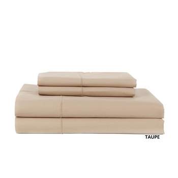 Hotel Concepts 500 Thread Count Sateen Sheet - 4 Piece Set - Taupe